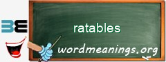 WordMeaning blackboard for ratables